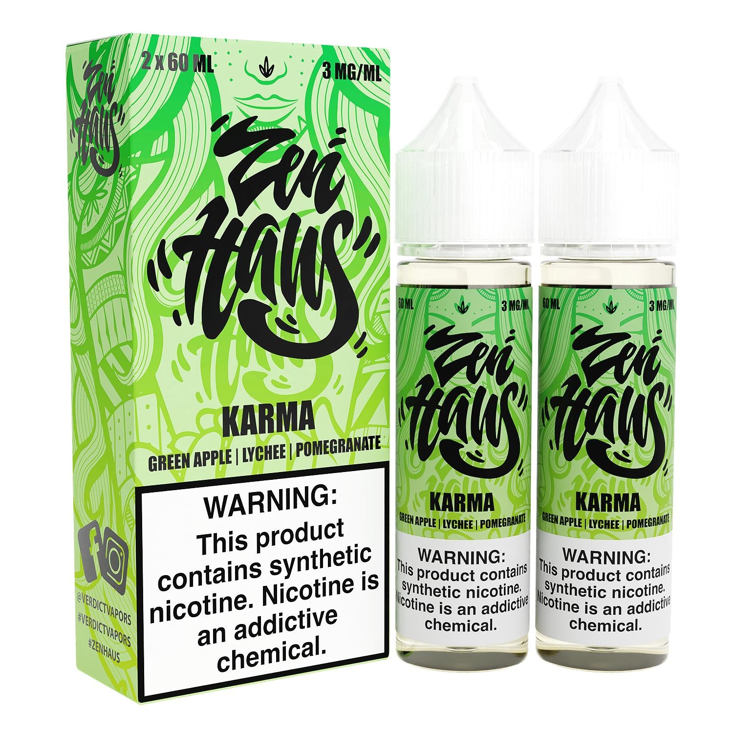  Zen Haus - Karma by Verdict – Revamped Series | 2x60mL with packaging