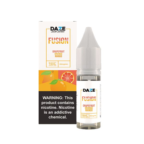 7Daze Fusion Salt Series | 15mL | 24mg - GRAPEFRUIT ORANGE MANGO with packaging