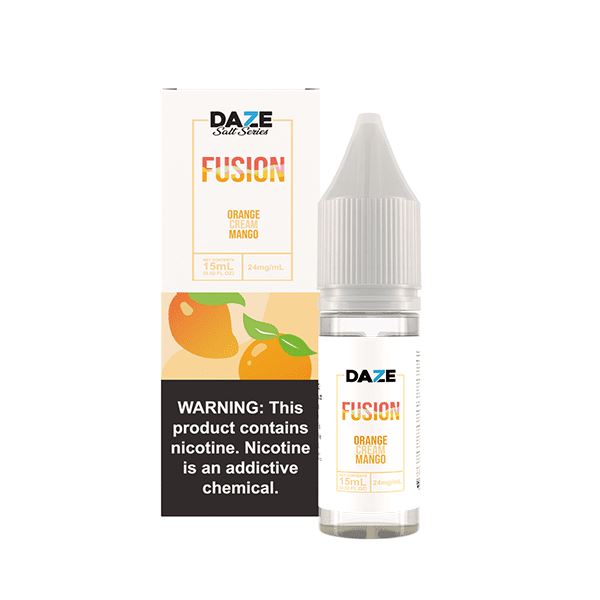 7Daze Fusion Salt Series | 15mL | 24mg - ORANGE CREAM MANGO with packaging