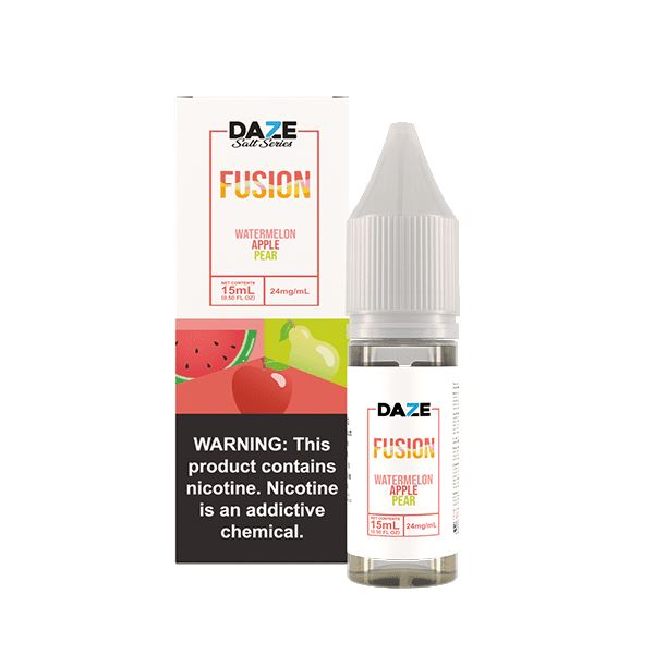 7Daze Fusion Salt Series | 15mL | 24mg - WATERMELON APPLE PEAR with packaging