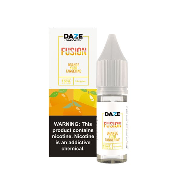 7Daze Fusion Salt Series | 15mL | 24mg - ORANGE YUZO TANGERINE with packaging