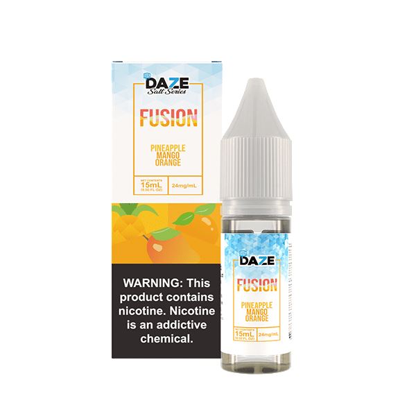 7Daze Fusion Salt Series | 15mL | 24mg - PINEAPPLE MANGO ORANGE Ice with packaging