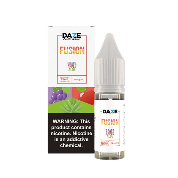 7Daze Fusion Salt Series | 15mL | 24mg - GRAPE APPLE ALOE with packaging