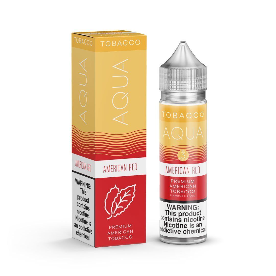 AQUA TOBACCO | American Red 60ML eLiquid with packaging