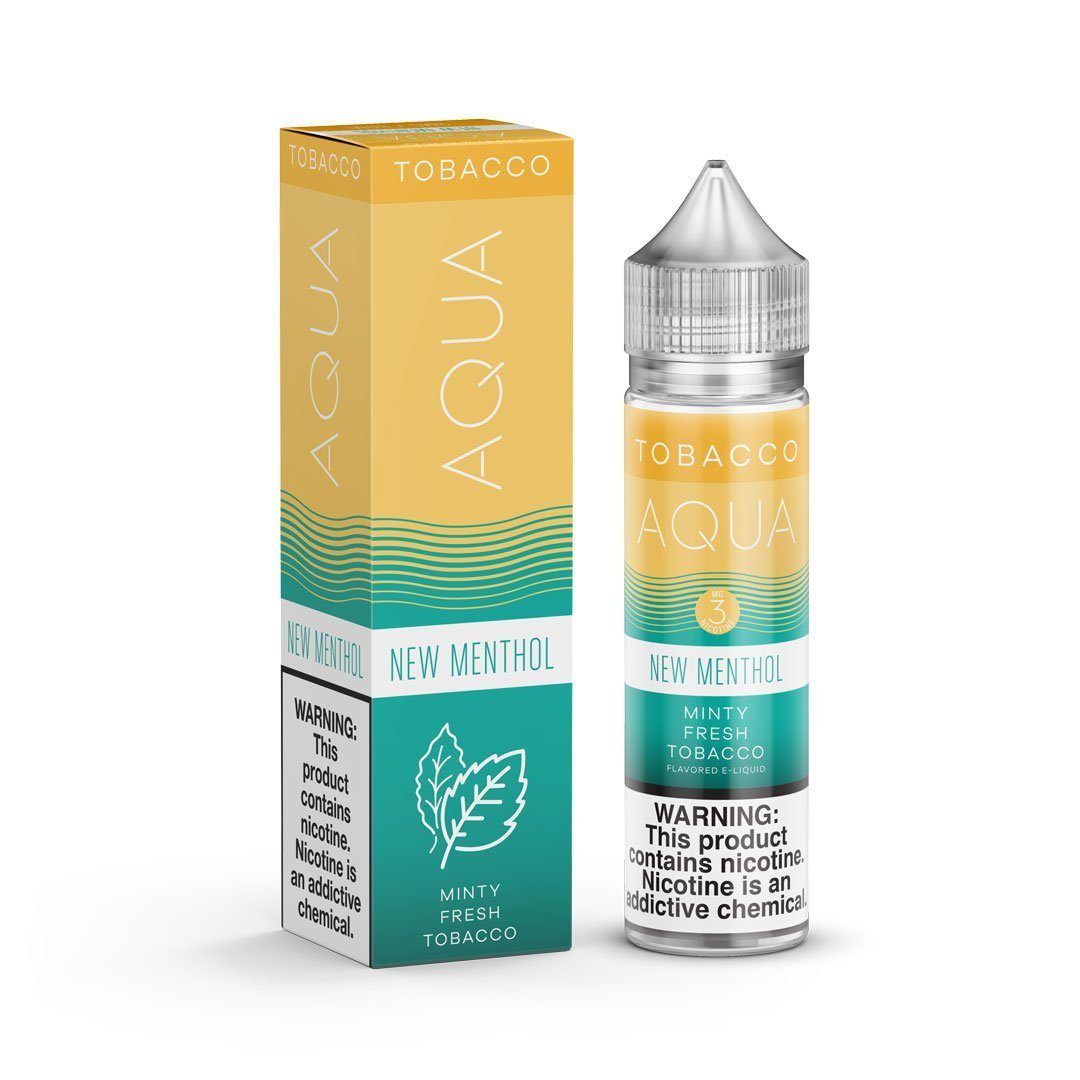 AQUA TOBACCO | New Menthol 60ML eLiquid with packaging