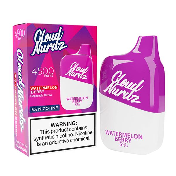 Cloud Nurdz 4500 Puffs Disposable | 12ml - Watermelon Berry with packaging