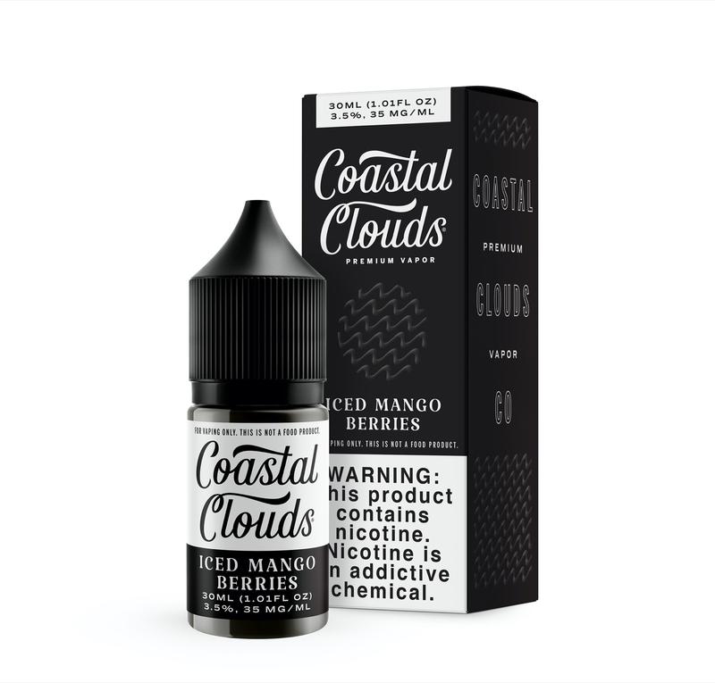 Iced Mango Berries by Coastal Clouds Salt 30ml with packaging