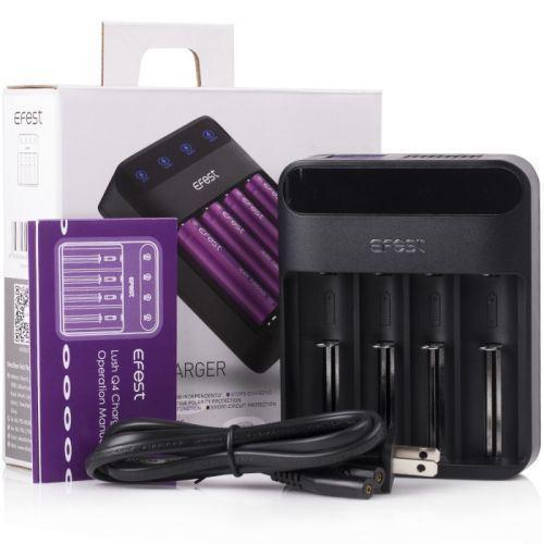 Efest Lush Q4 Intelligent Battery Charger with packaging