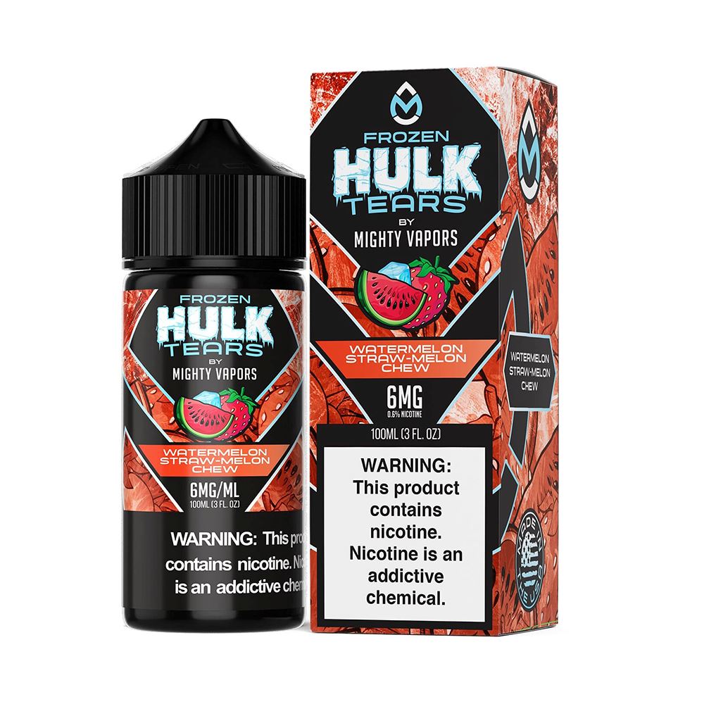 Frozen Watermelon Straw-Melon Chew | Mighty Vapors Hulk Tears | 100mL with Packaging