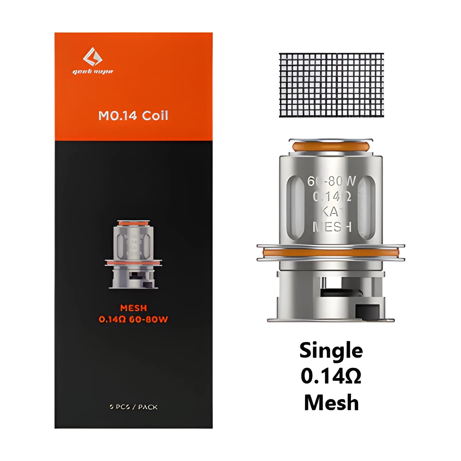 Geekvape M Series Coils (5-Pack) single 0.14ohm mesh 