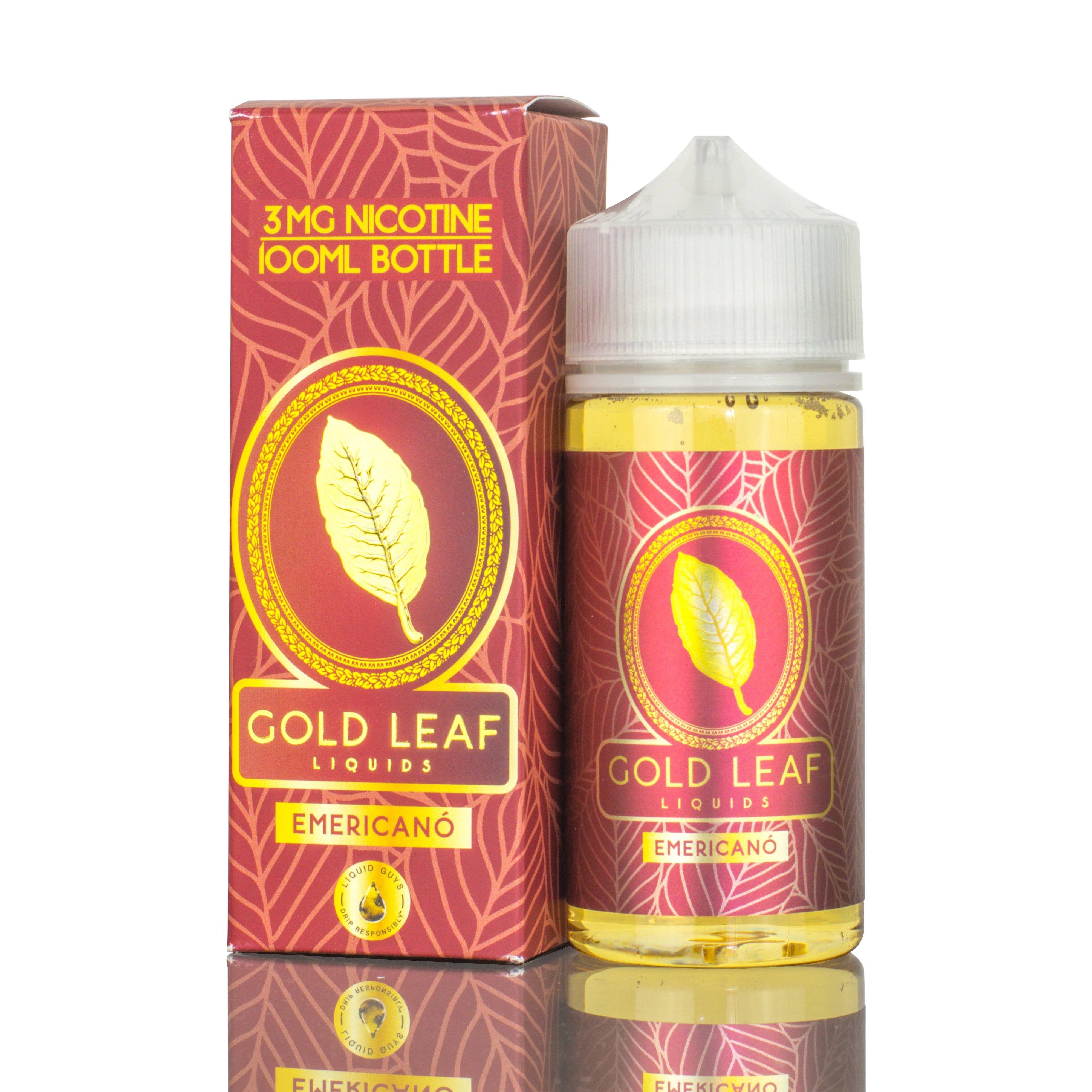 Gold Leaf Liquids | Emericano eLiquid with packaging