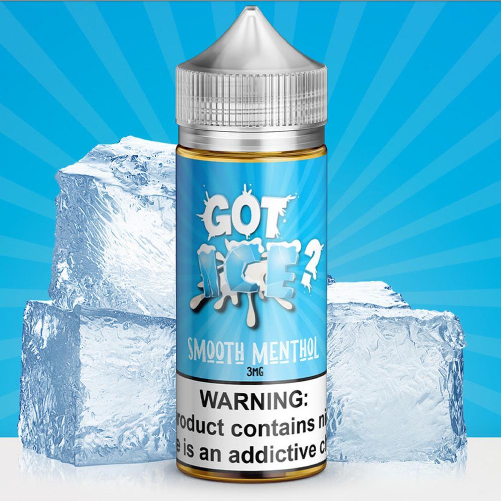 GOT ICE | Smooth Menthol 100ML eLiquid bottle with background