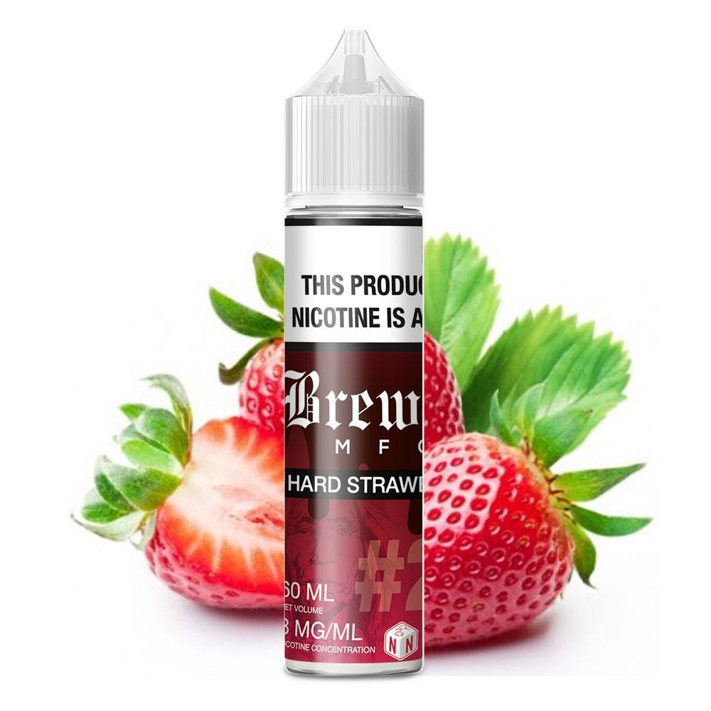 Hard Strawberry #22 by Brewell MFG 60ML bottle with background