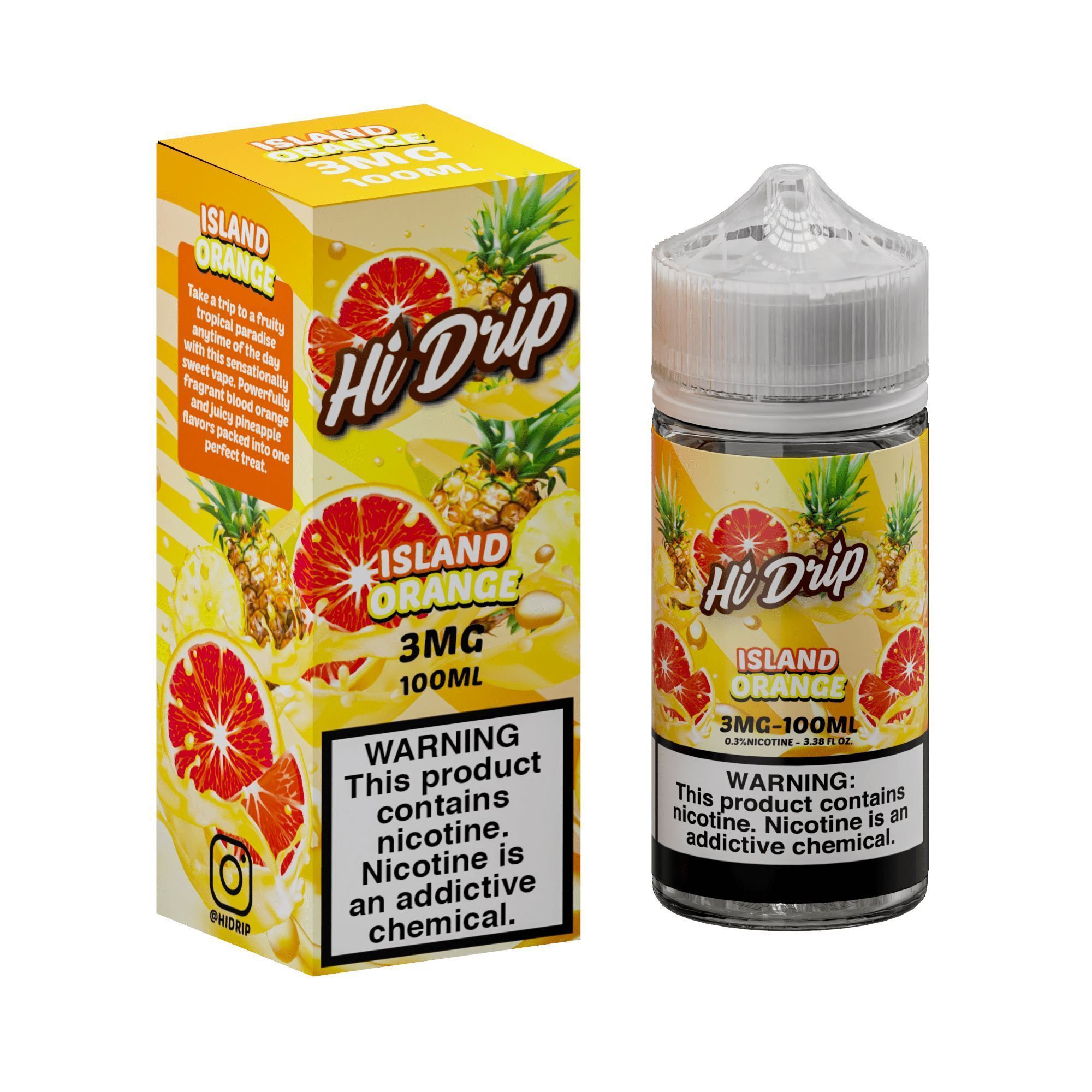 Island Orange by Hi Drip E-Liquid 100ml with packaging