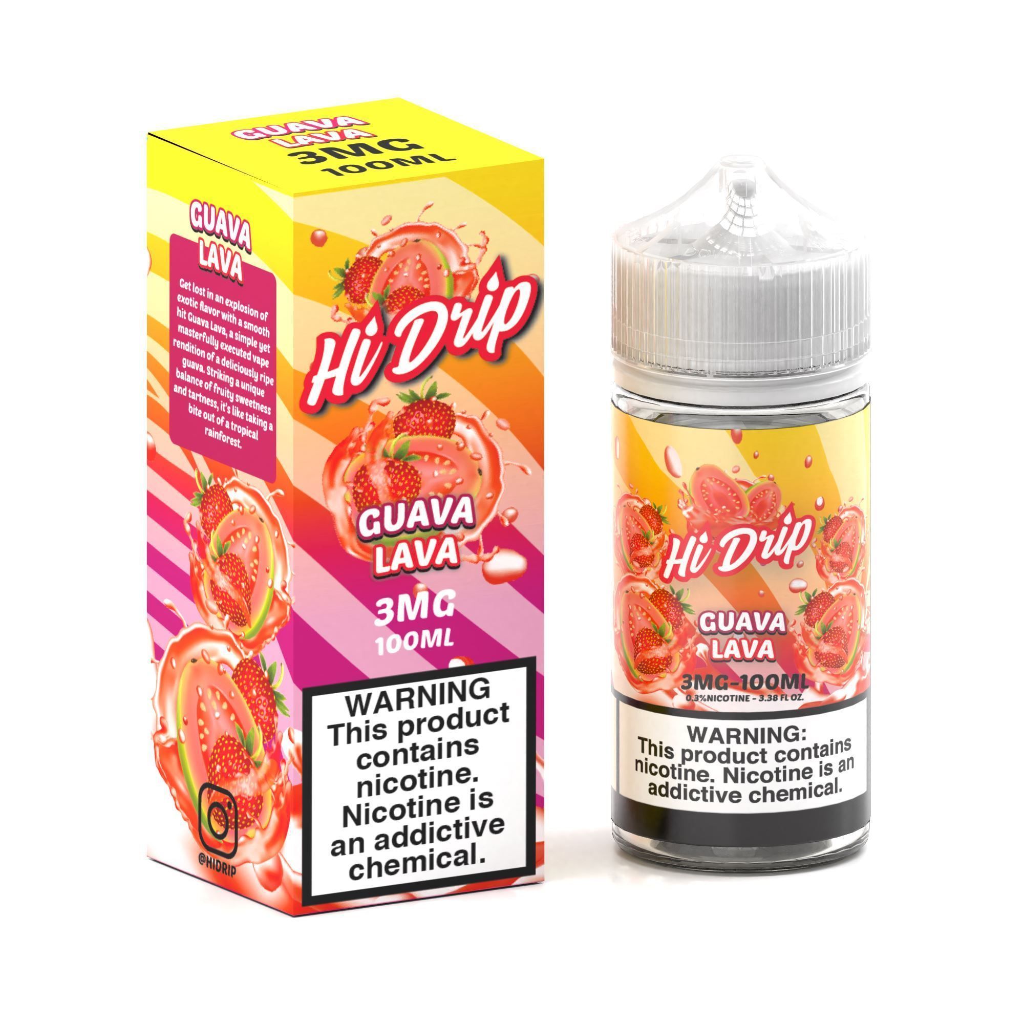 Guava Lava by Hi-Drip E-Juice 100ml with packaging