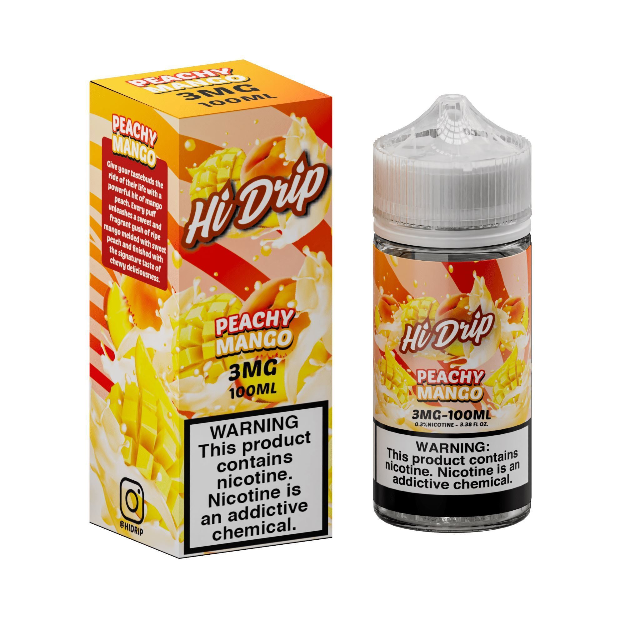  Peachy Mango by Hi Drip E-Liquid 100ml with packaging