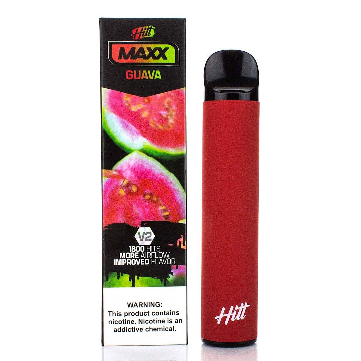 Hitt Maxx V2 Disposable | 1800 Puffs | 6.5mL guava with packaging