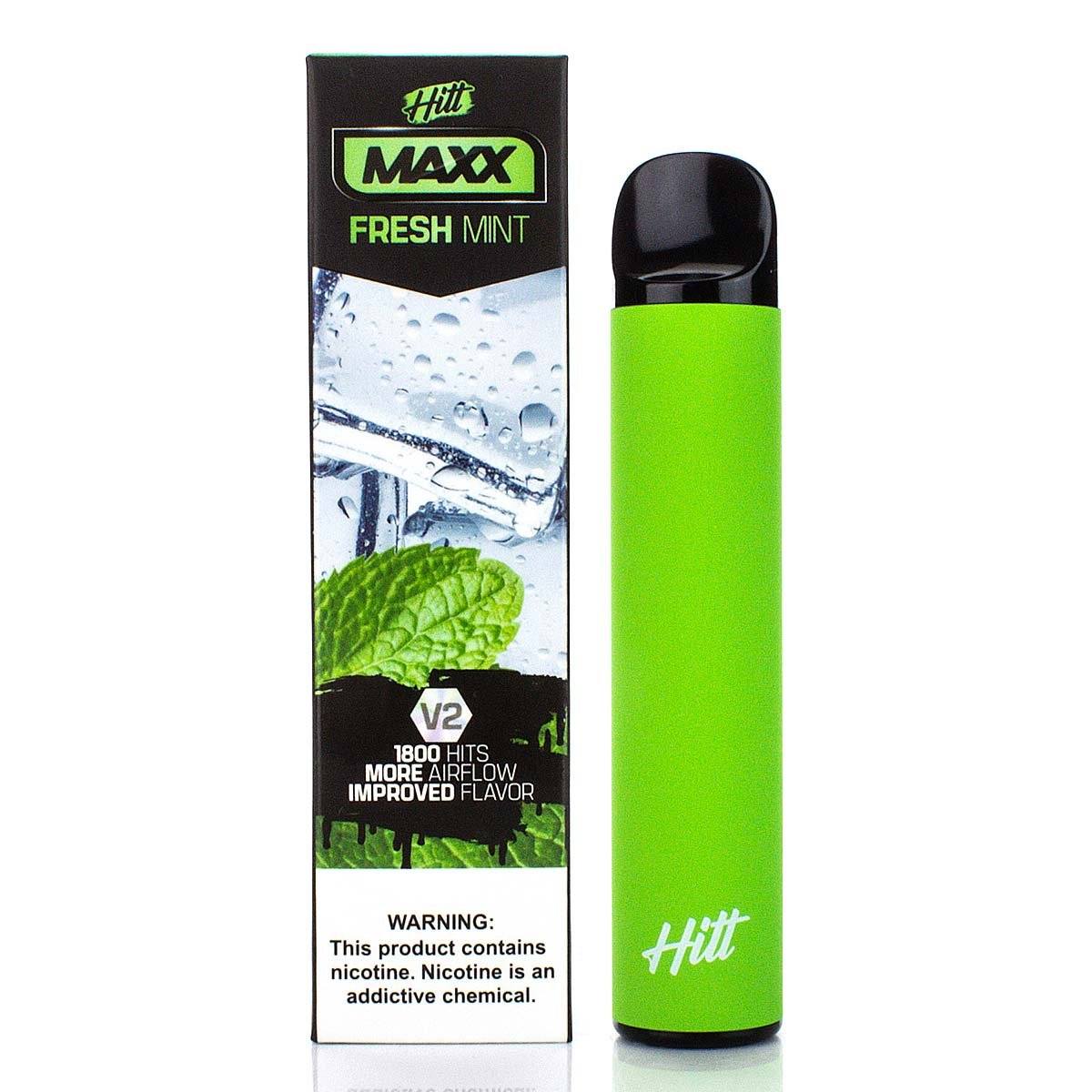 Hitt Maxx V2 Disposable | 1800 Puffs | 6.5mL fresh mint with packaging