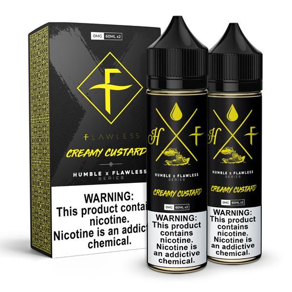 HUMBLE X FLAWLESS | Creamy Custard 120ML eLiquid with packaging