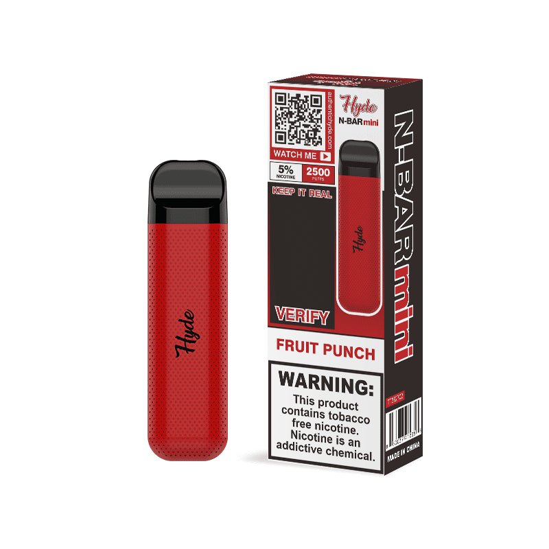 Hyde N-Bar Mini Disposable | 2500 Puffs | 7mL - Fruit Punch with packaging