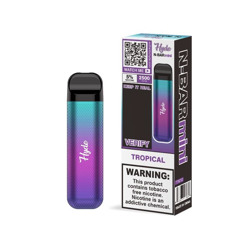 Hyde N-Bar Mini Disposable | 2500 Puffs | 7mL - Tropical with packaging