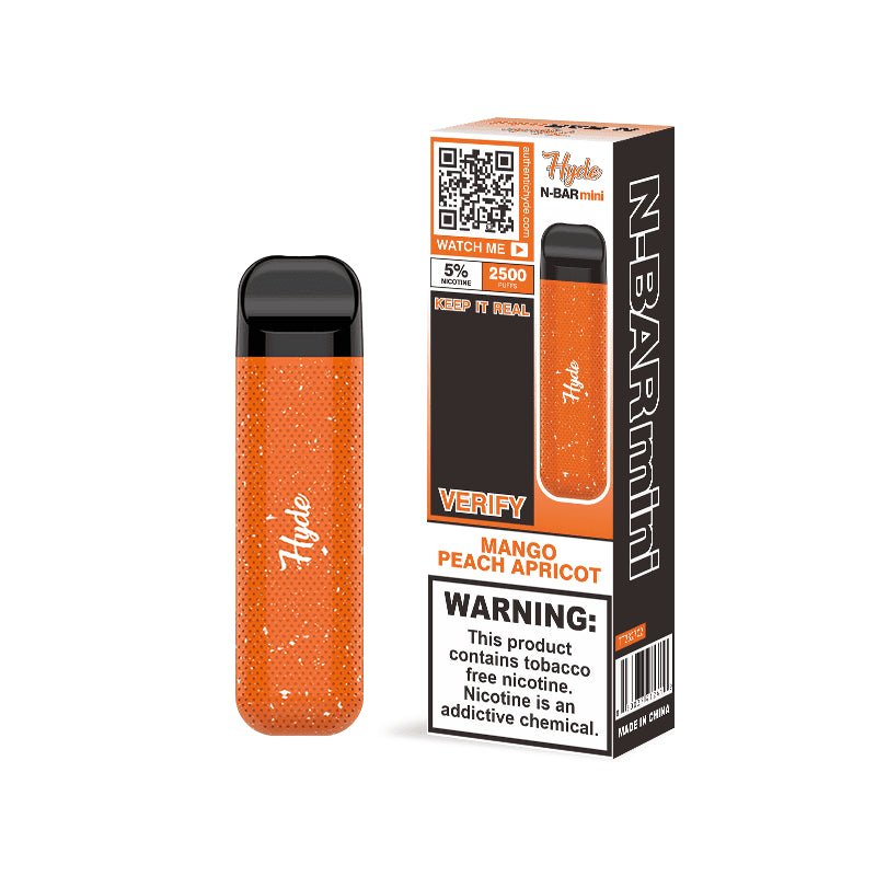 Hyde N-Bar Mini Disposable | 2500 Puffs | 7mL - Mango Peach Apricot with packaging