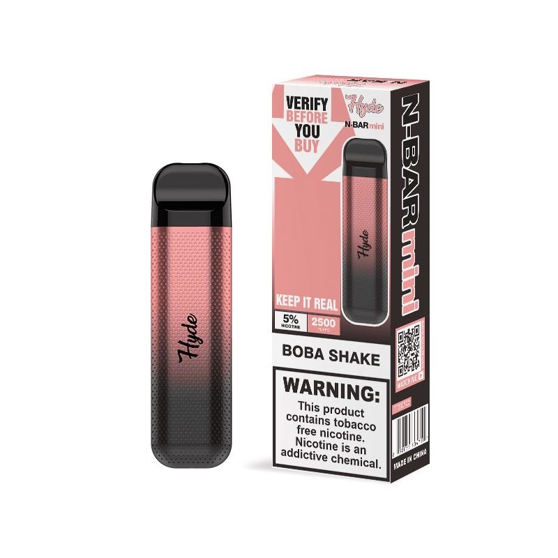 Hyde N-Bar Mini Disposable | 2500 Puffs | 7mL - Boba Shake with packaging