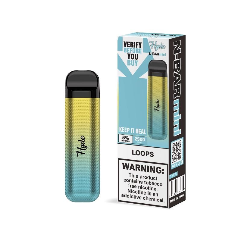 Hyde N-Bar Mini Disposable | 2500 Puffs | 7mL - Loops with packaging