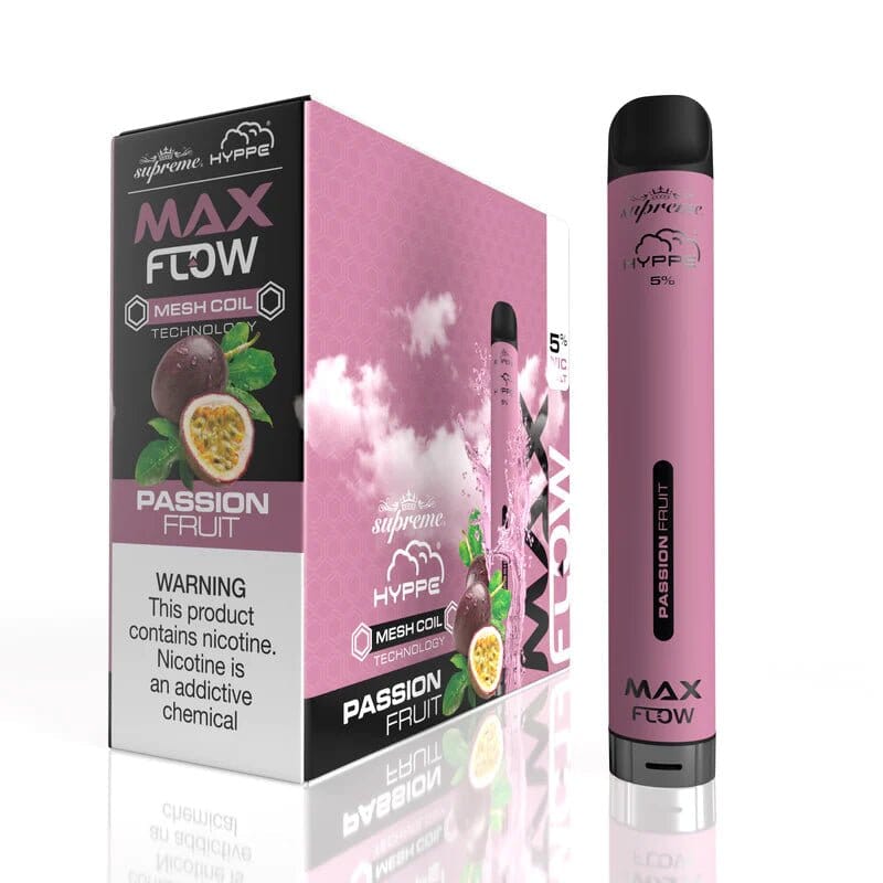 Hyppe Max Flow Mesh Disposable | 2000 Puffs | 6mL passion fruit with packaging