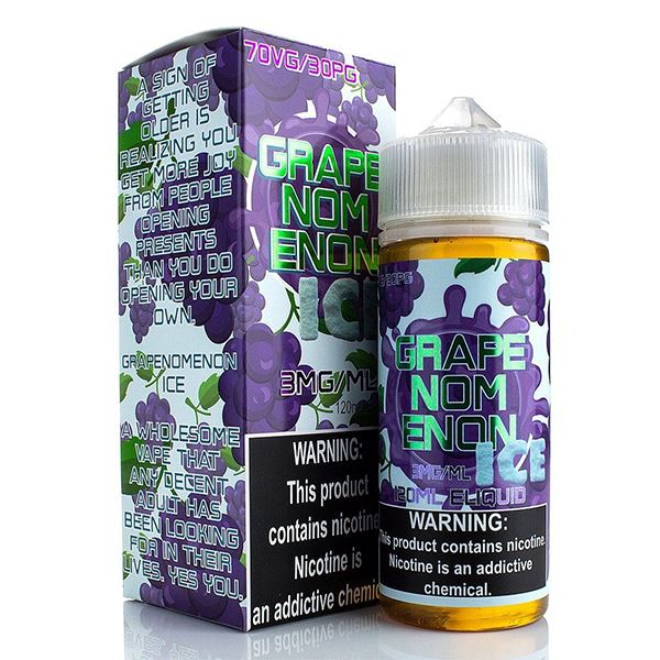  ICE Grapenomenon by Nomenon E-Liquid 120ml with packaging