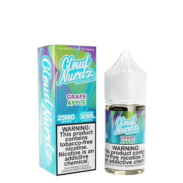 Iced Grape Apple by Cloud Nurdz TFN Salts E-Liquid 30ml with packaging