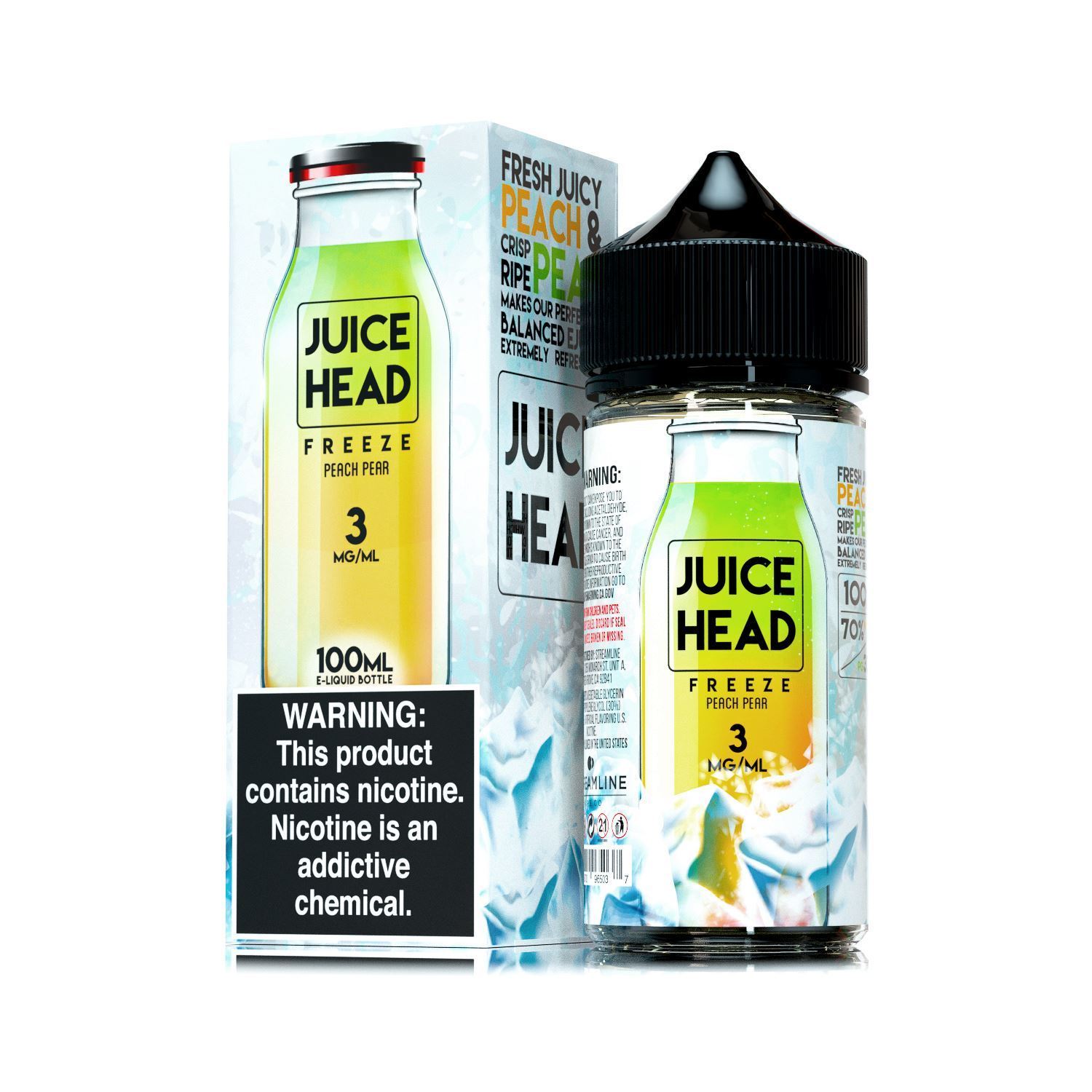 Peach Pear Freeze by Juice Head 100ml with packaging