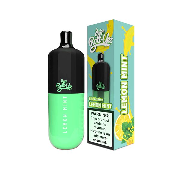 Juice Roll-Upz Disposable | 3500 puffs | 8mL Lemon Mint with packaging