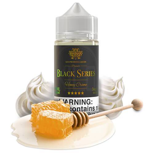 KILO BLACK SERIES | Honey Creme 100ML eLiquid bottle with background