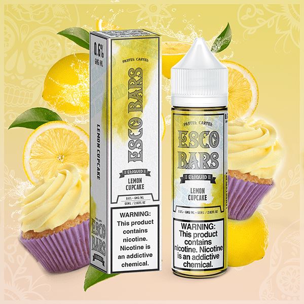 Lemon Cupcake by Esco Bars Eliquid 60mL with Packaging