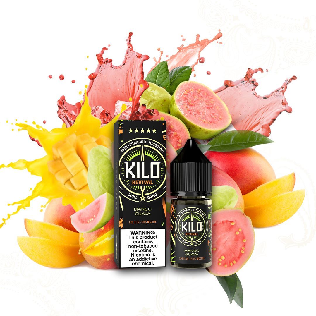 Mango Guava by Kilo Revival Synthetic Salt 30ml with background