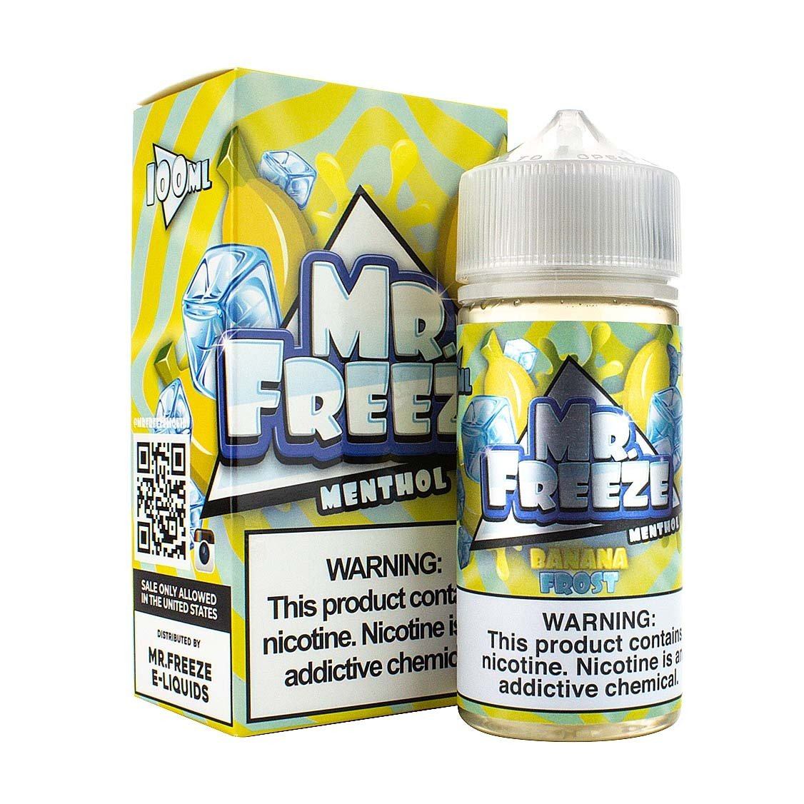 Banana Frost by Mr. Freeze Menthol 100ml with packaging