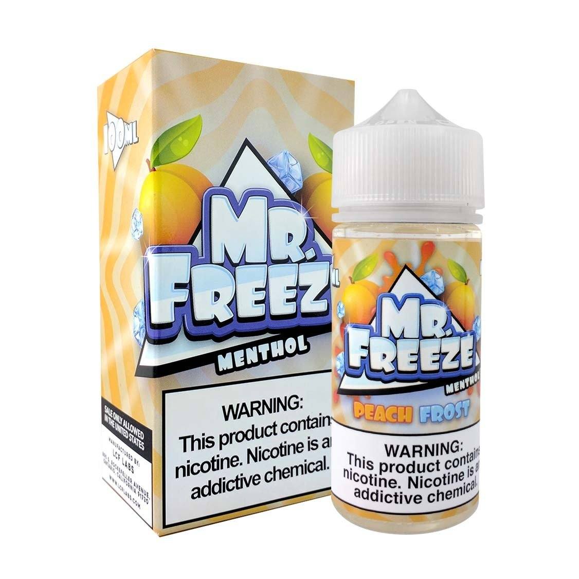 Peach Frost by Mr. Freeze Menthol 100ml with packaging