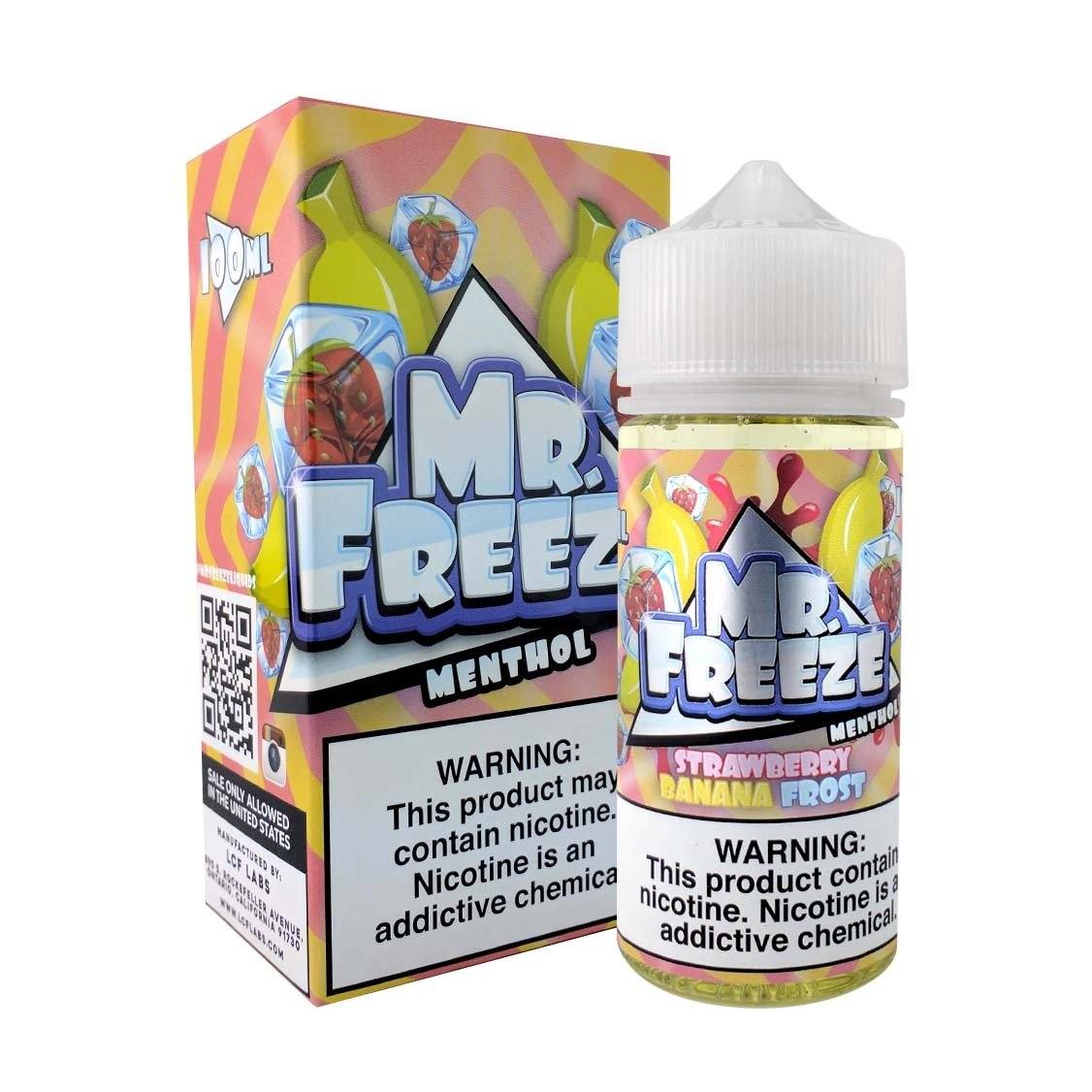 Strawberry Banana Frost by Mr. Freeze Menthol 100ml with packaging