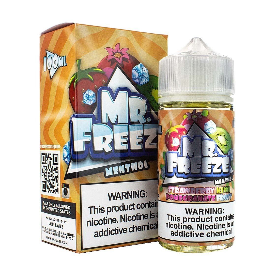 Strawberry Kiwi Pomegranate Frost by Mr. Freeze Menthol 100ml with packaging