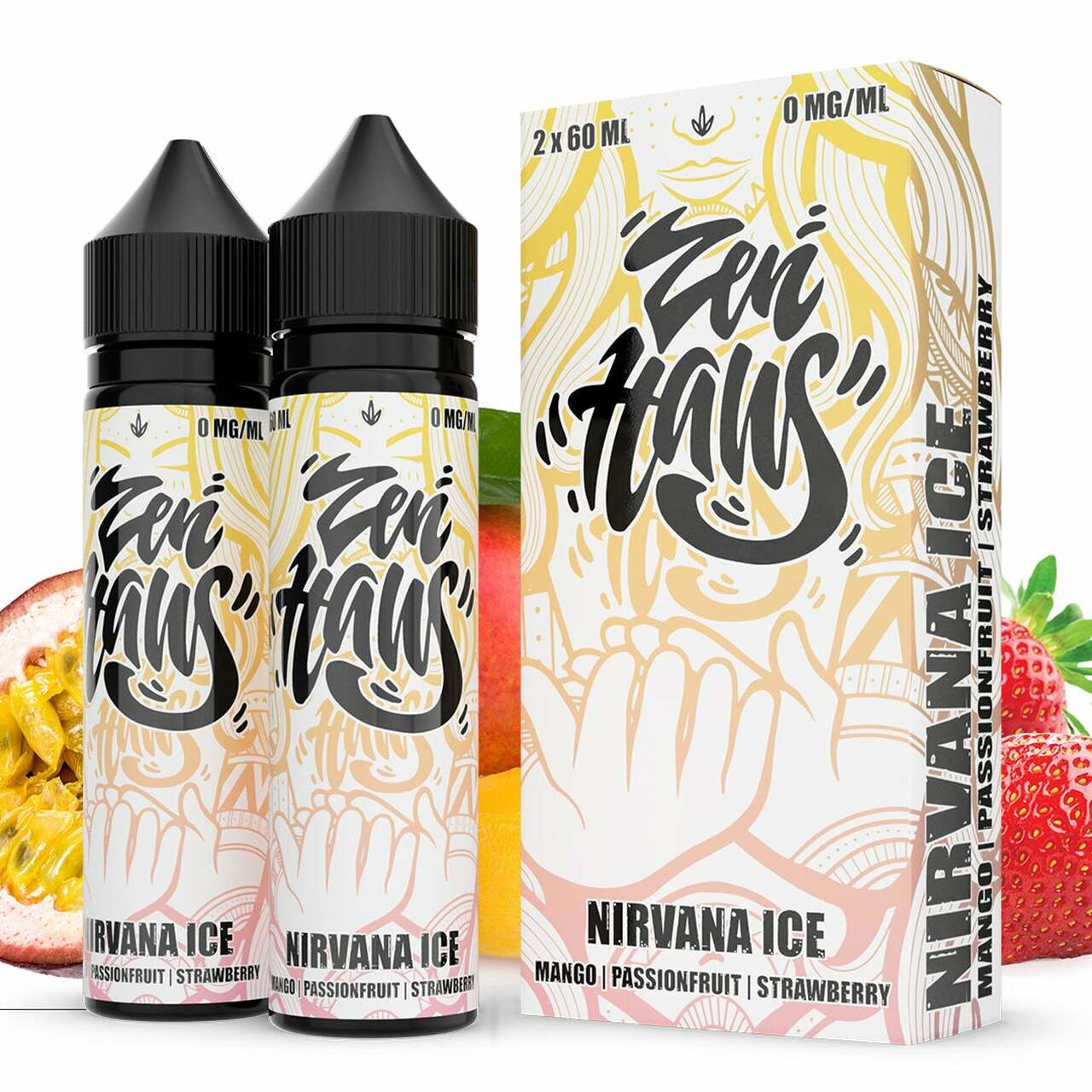 Nirvana ICE by ZEN HAUS E-Liquid 2X 60ml with packaging