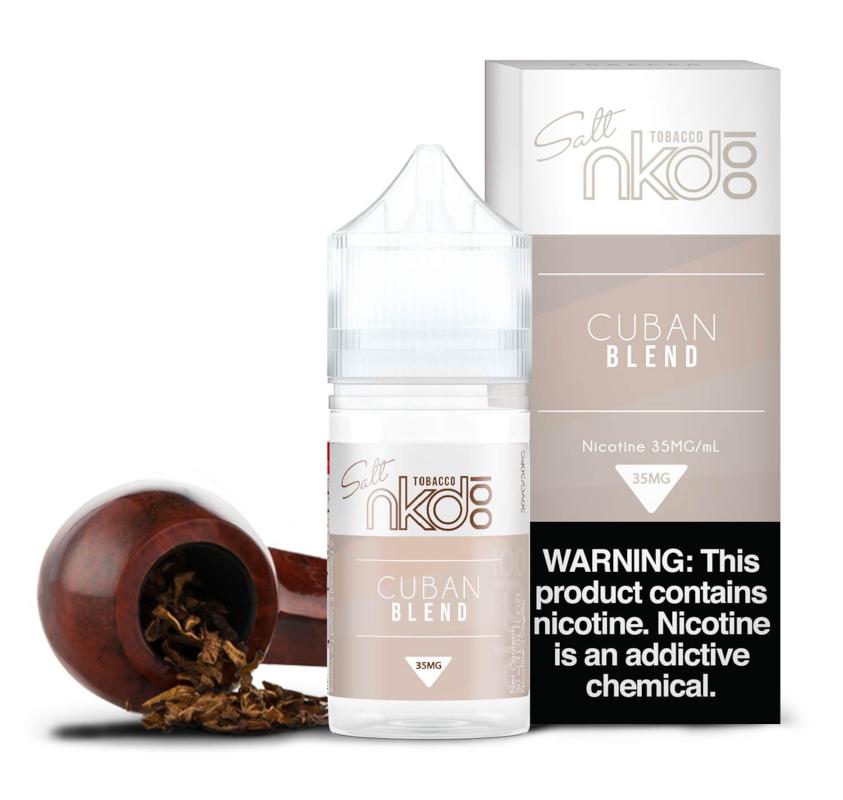 Cuban Blend by Naked 100 Salt 30ml with packaging