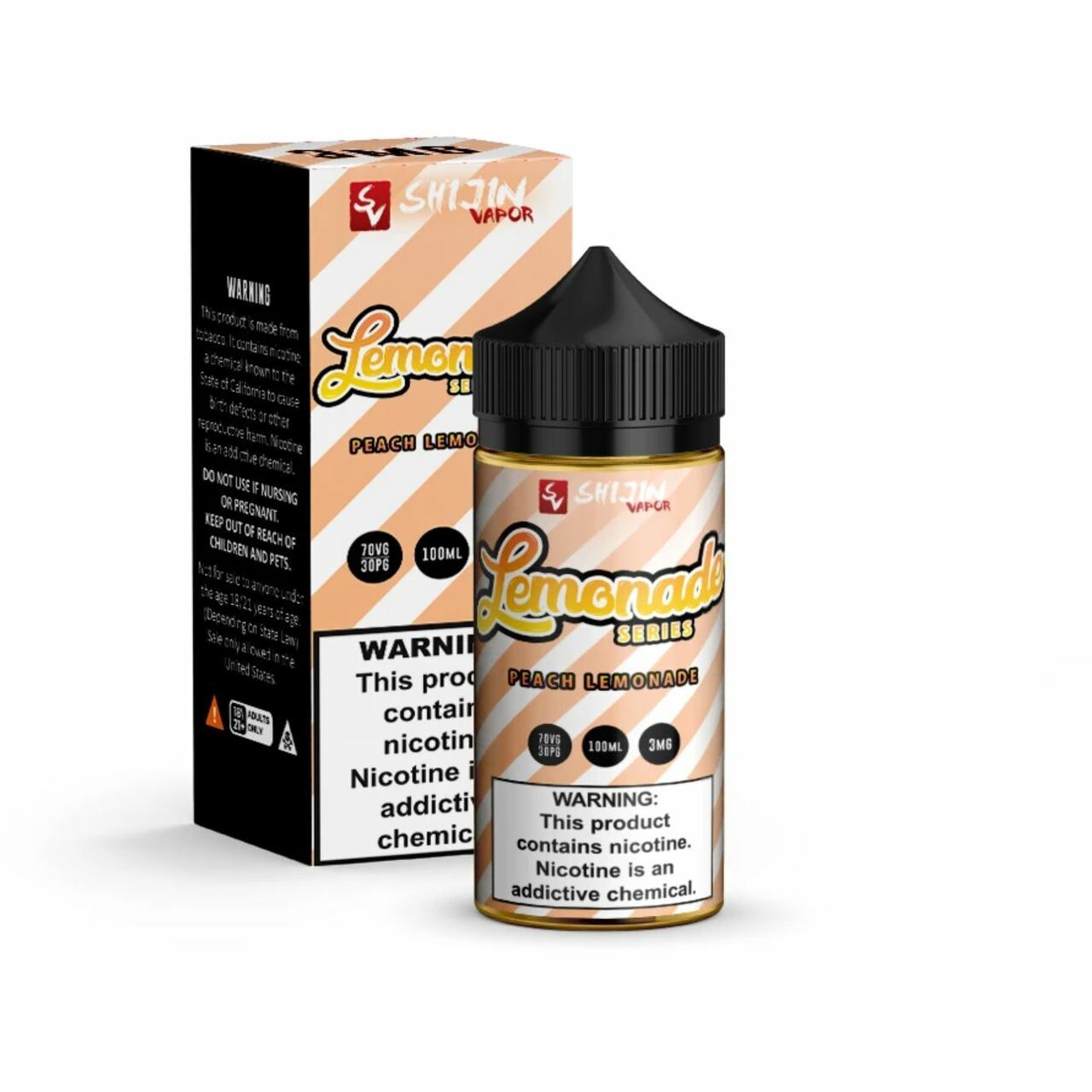 Peach Lemonade by Shijin Vapor Lemonade Series E-Liquid 100ml with packaging