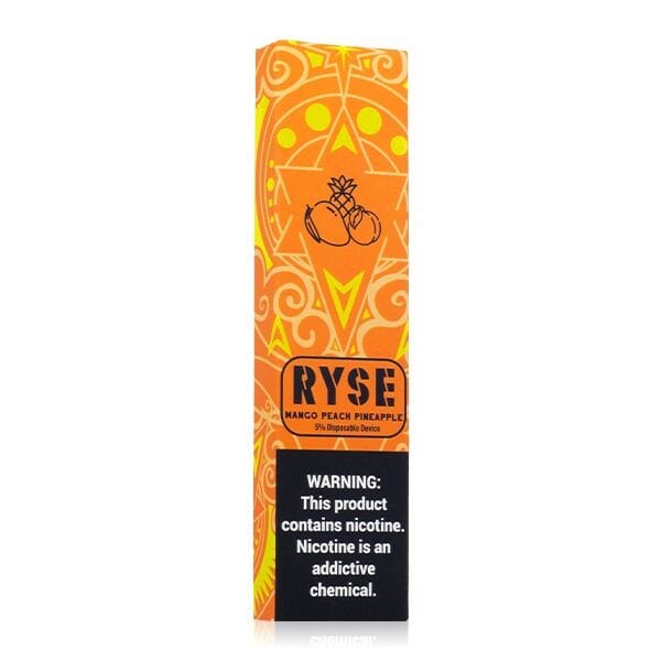 RYSE | Disposable E-Cigs mango peach pineapple packaging