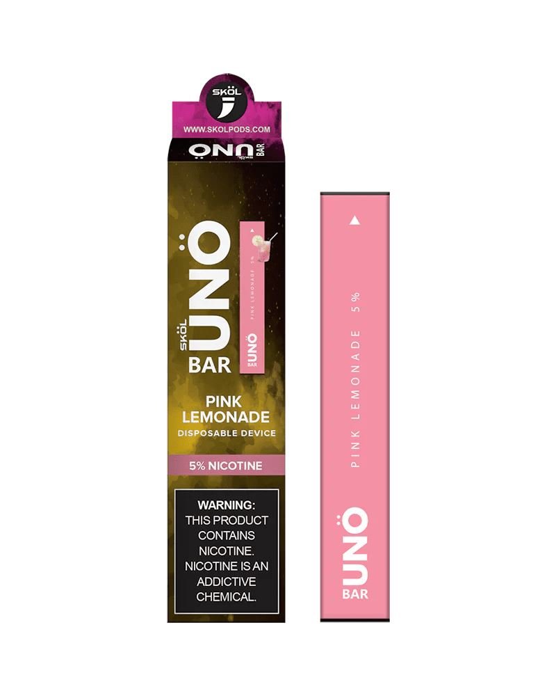 SKOL | UNO Bar Disposable 5% Nicotine (Individual) pink lemonade with packaging