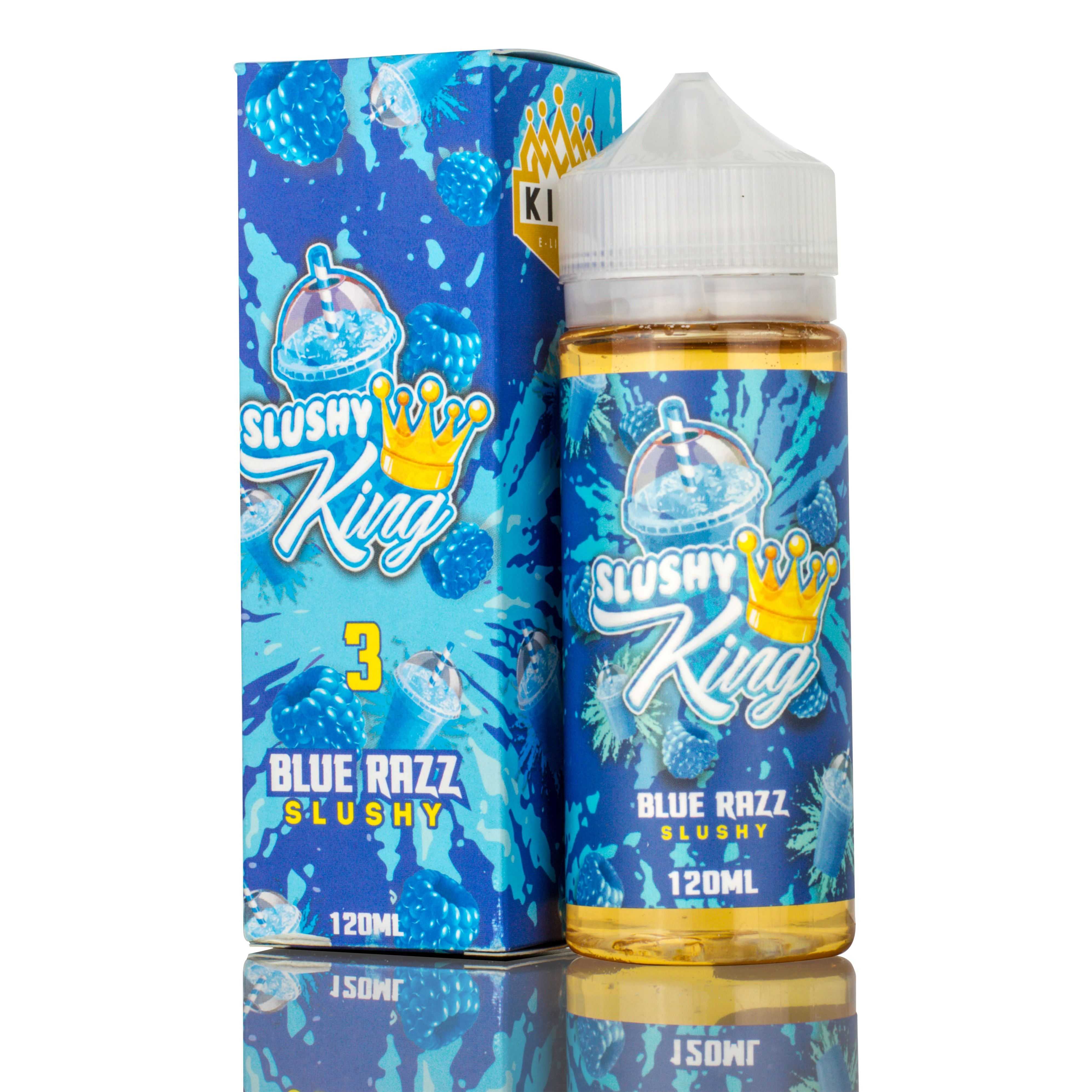 Blue Razz by Slushy King 120ml with packaging