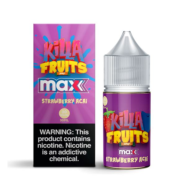 Strawberry Acai by Killa Fruits Salt Max TFN Salts 30mL with Packaging