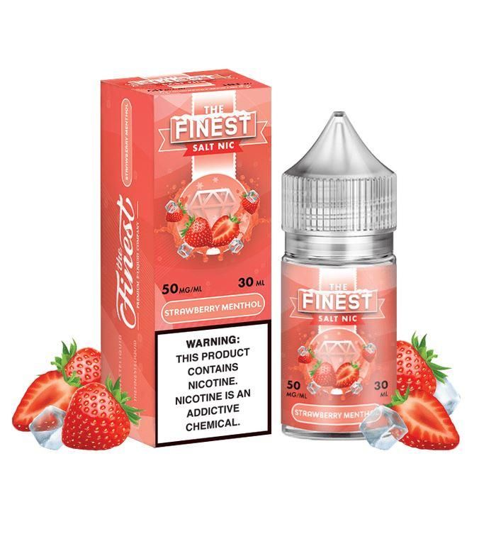 Strawberry Menthol by Finest SaltNic 30ML with packaging