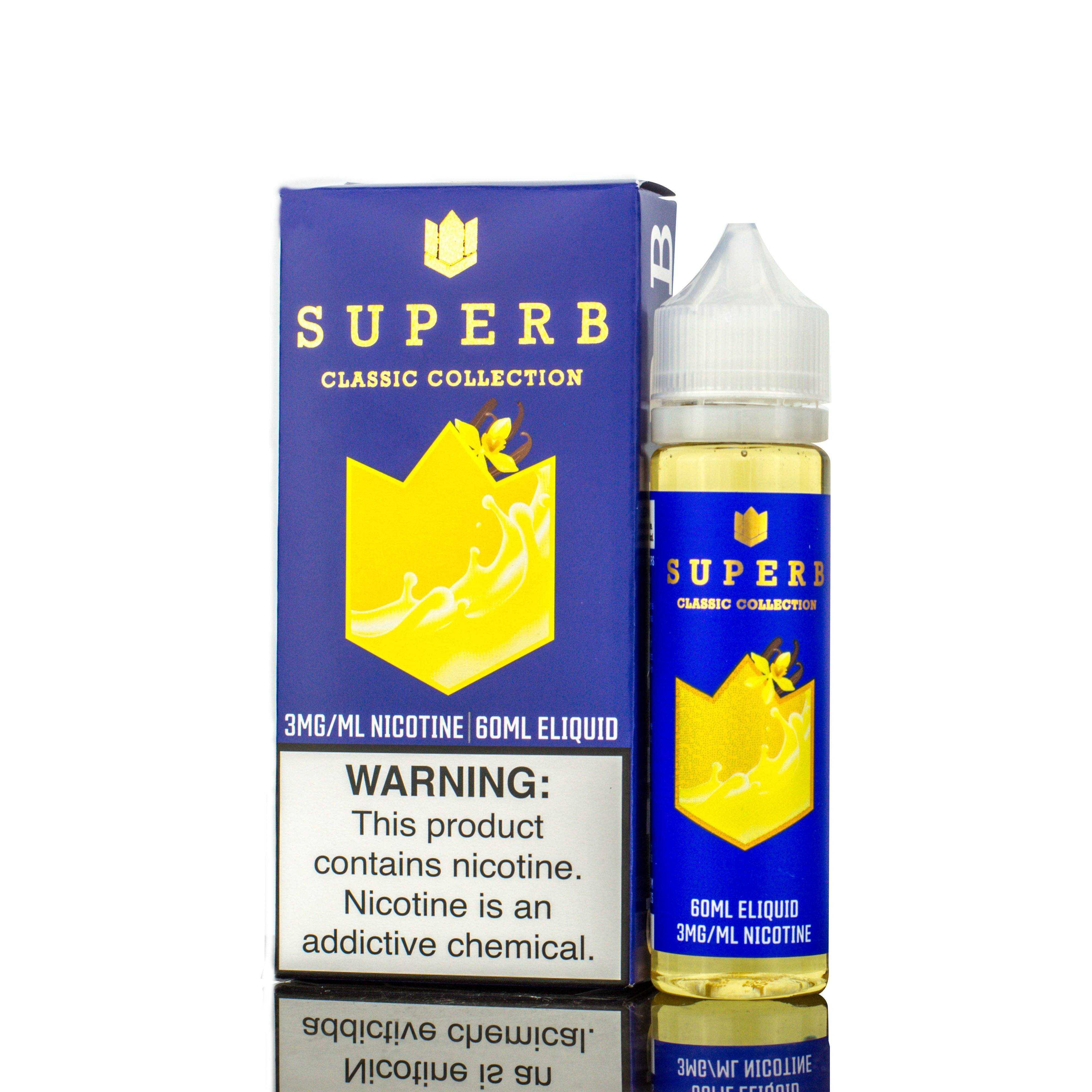 SUPERB CLASSIC COLLECTION 60ML eLiquid Vanilla Custard with Packaging