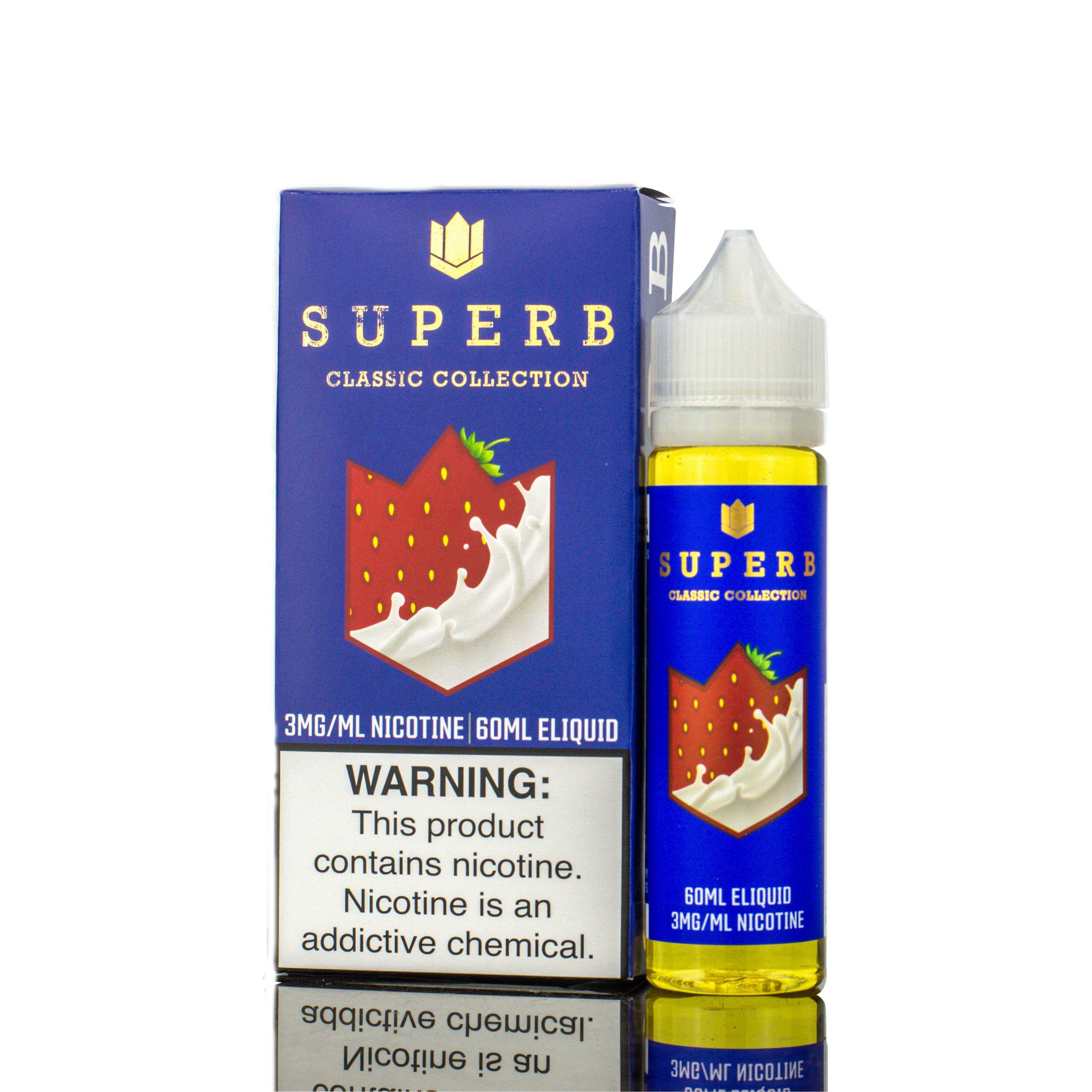 SUPERB CLASSIC COLLECTION | Strawberry Milk 60ML eLiquid with packaging